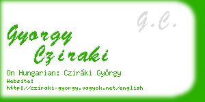 gyorgy cziraki business card